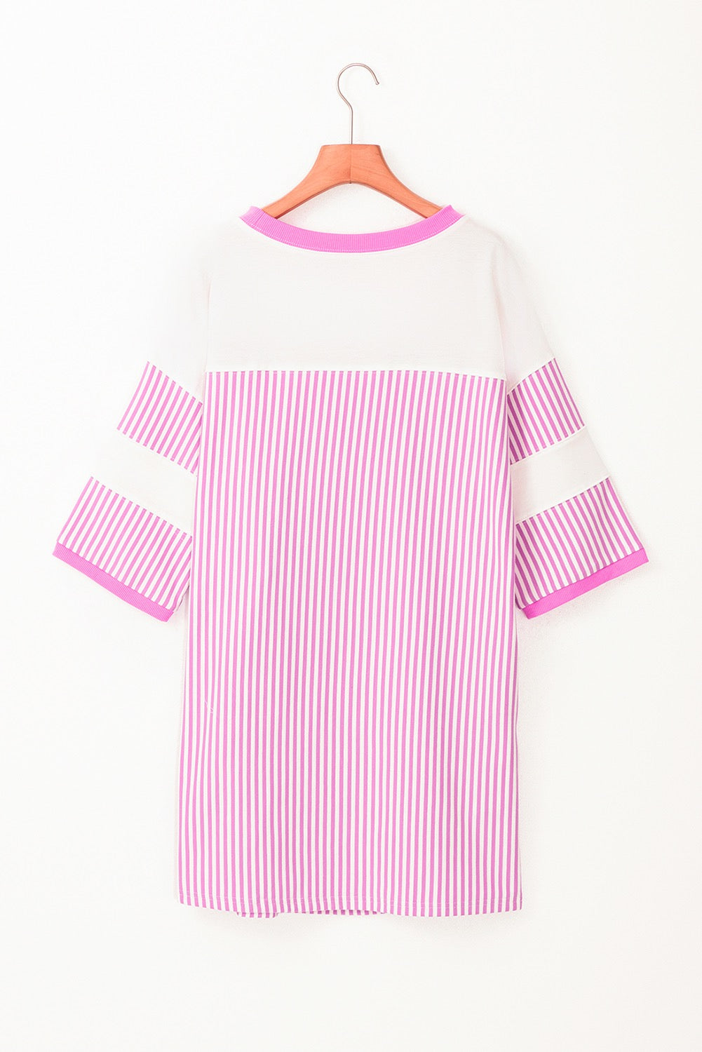 Purple Striped Patchwork Dress LT