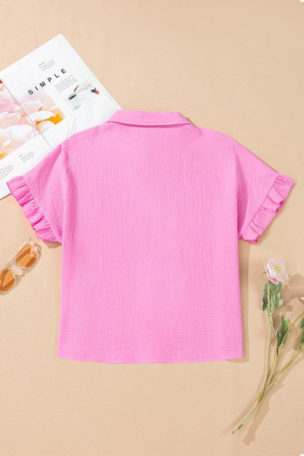 Pink Button Blouse LT