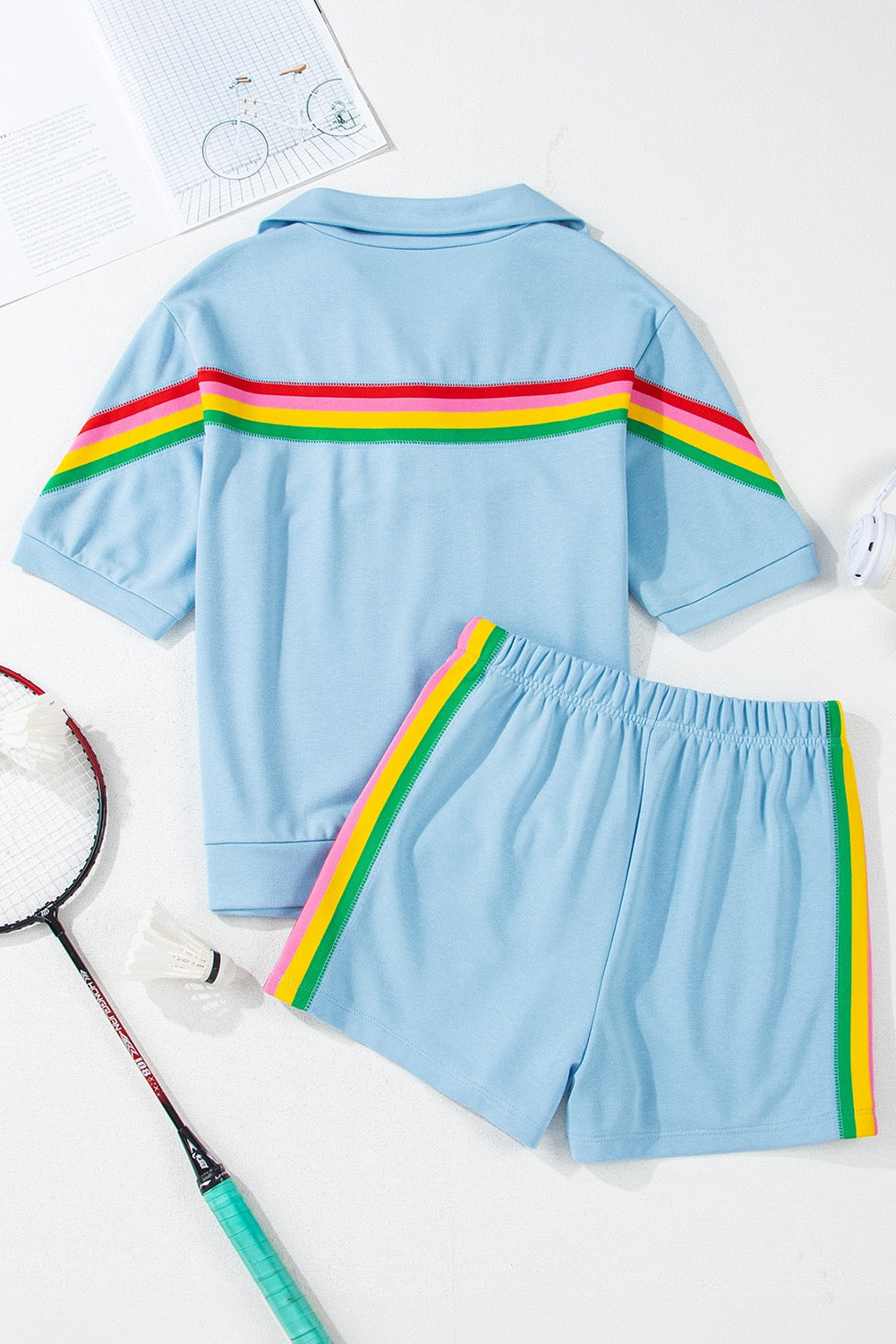 Blue Rainbow Collared Set LT