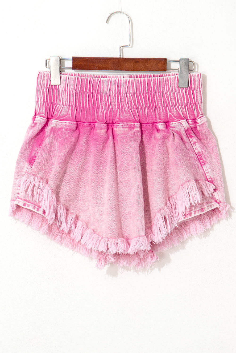Pink Frayed Denim Bottoms RTS