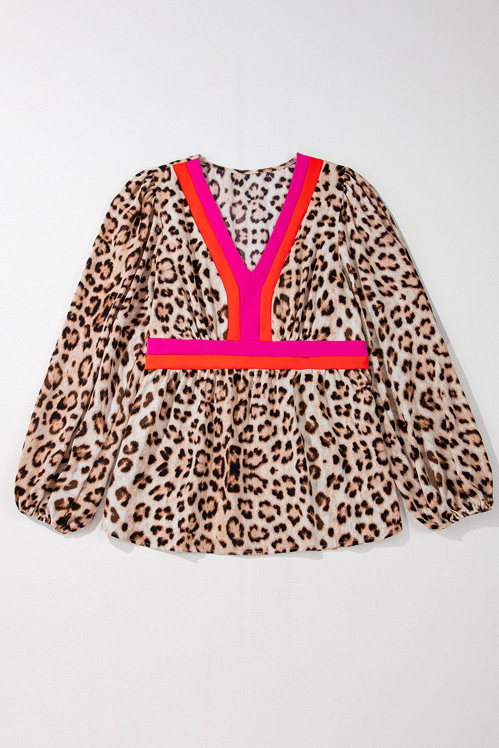 Cheetah Colorblock Blouse LT