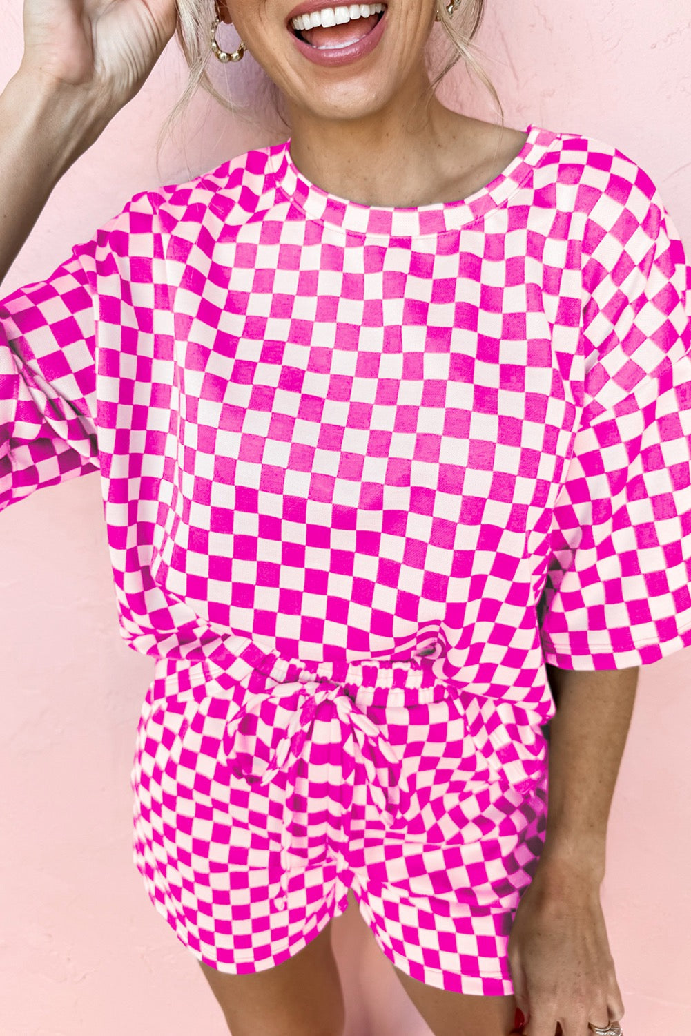 Pink Checkered Lounge Set LT