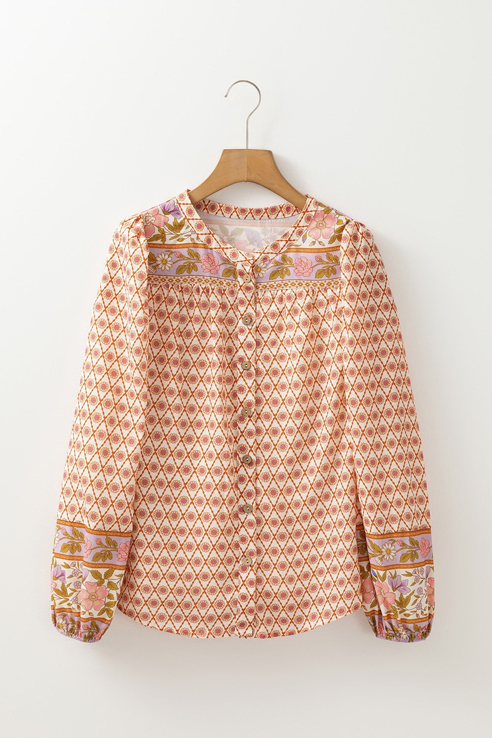 Boho Floral Button Shirt LT