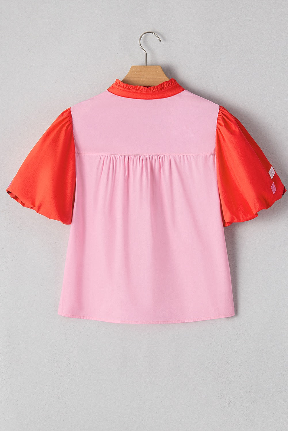 Pink and Red Embroidered Blouse LT