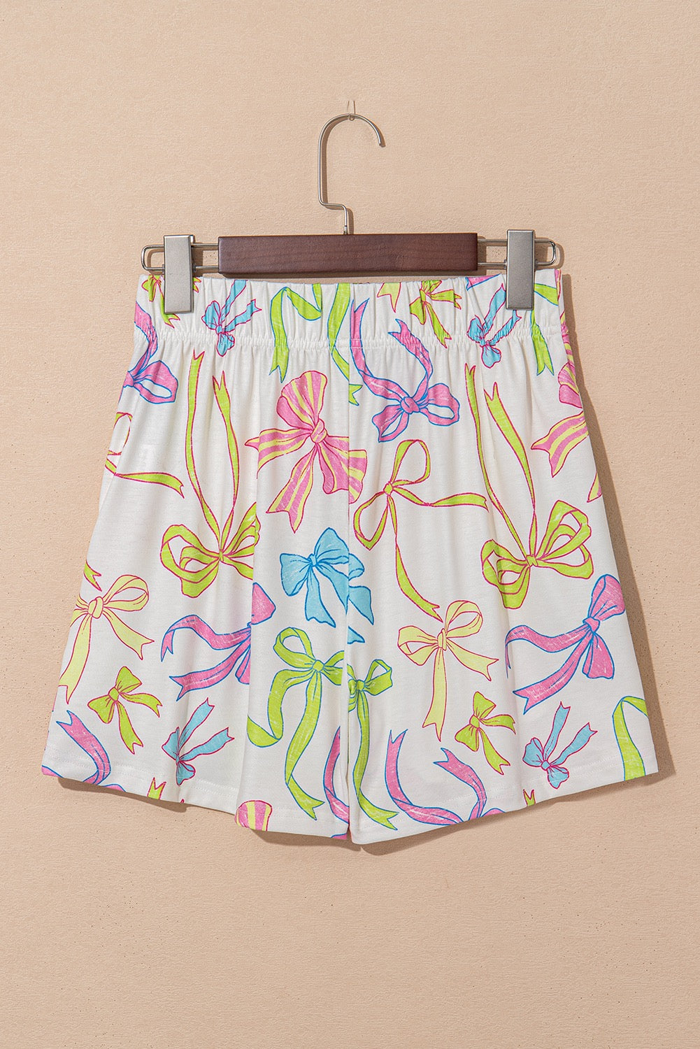 White Bow Lounge Shorts LT