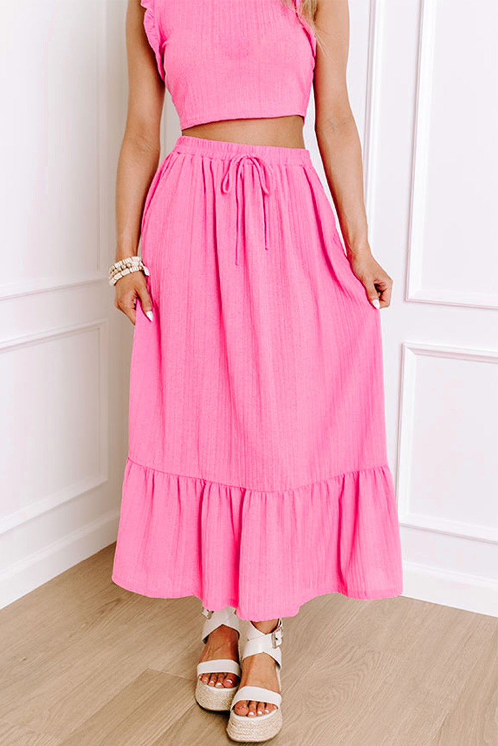 Pink Long Skirty Set LT