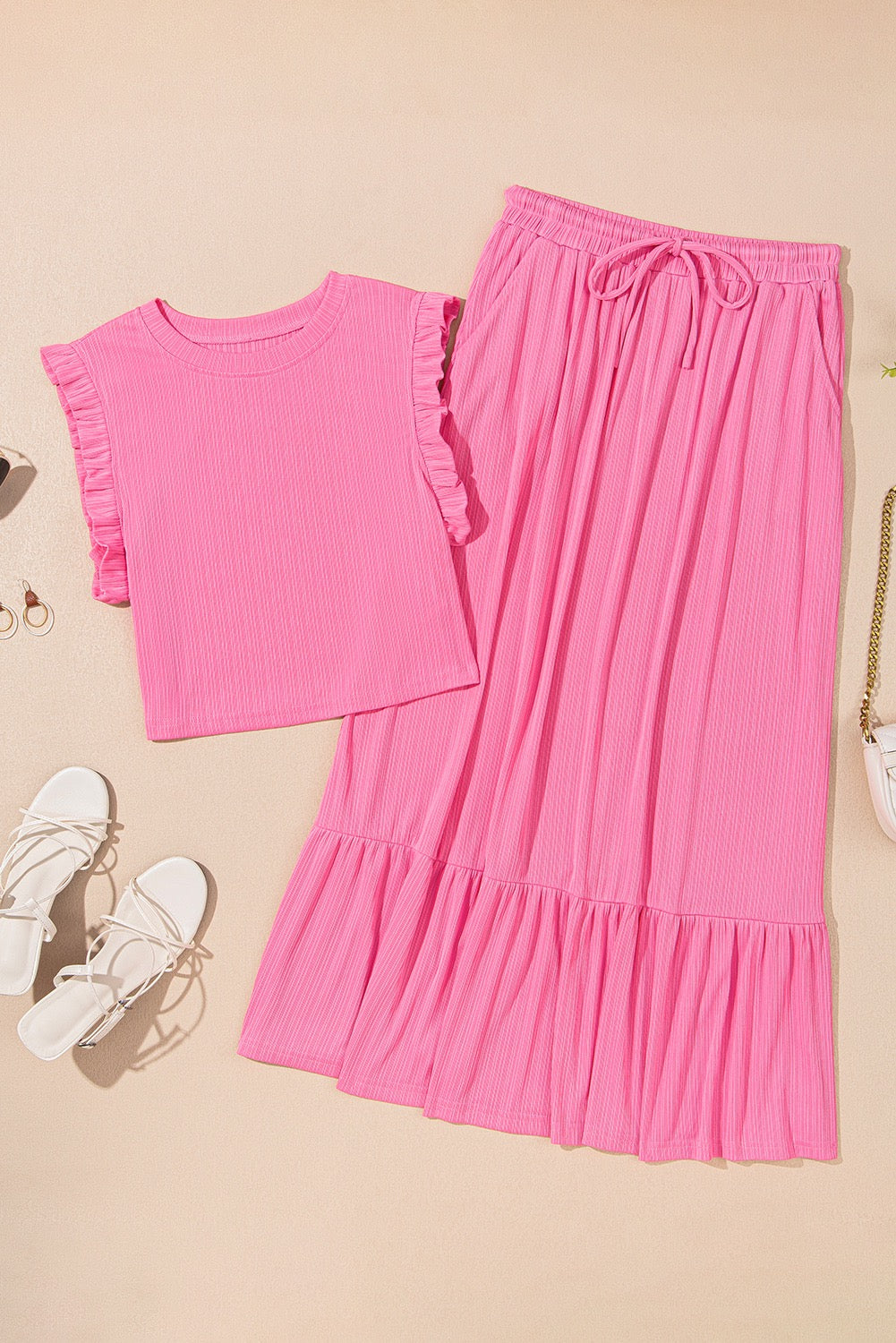 Pink Long Skirty Set LT