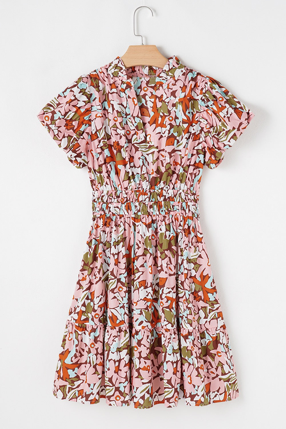 Pink and Orange Floral Dress RTS