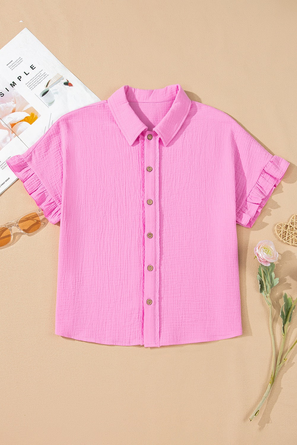 Pink Button Blouse LT