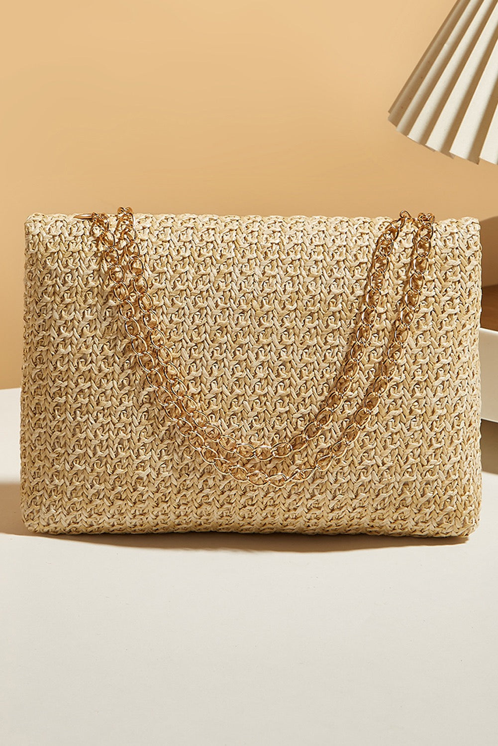 Tan Woven Clutch RTS