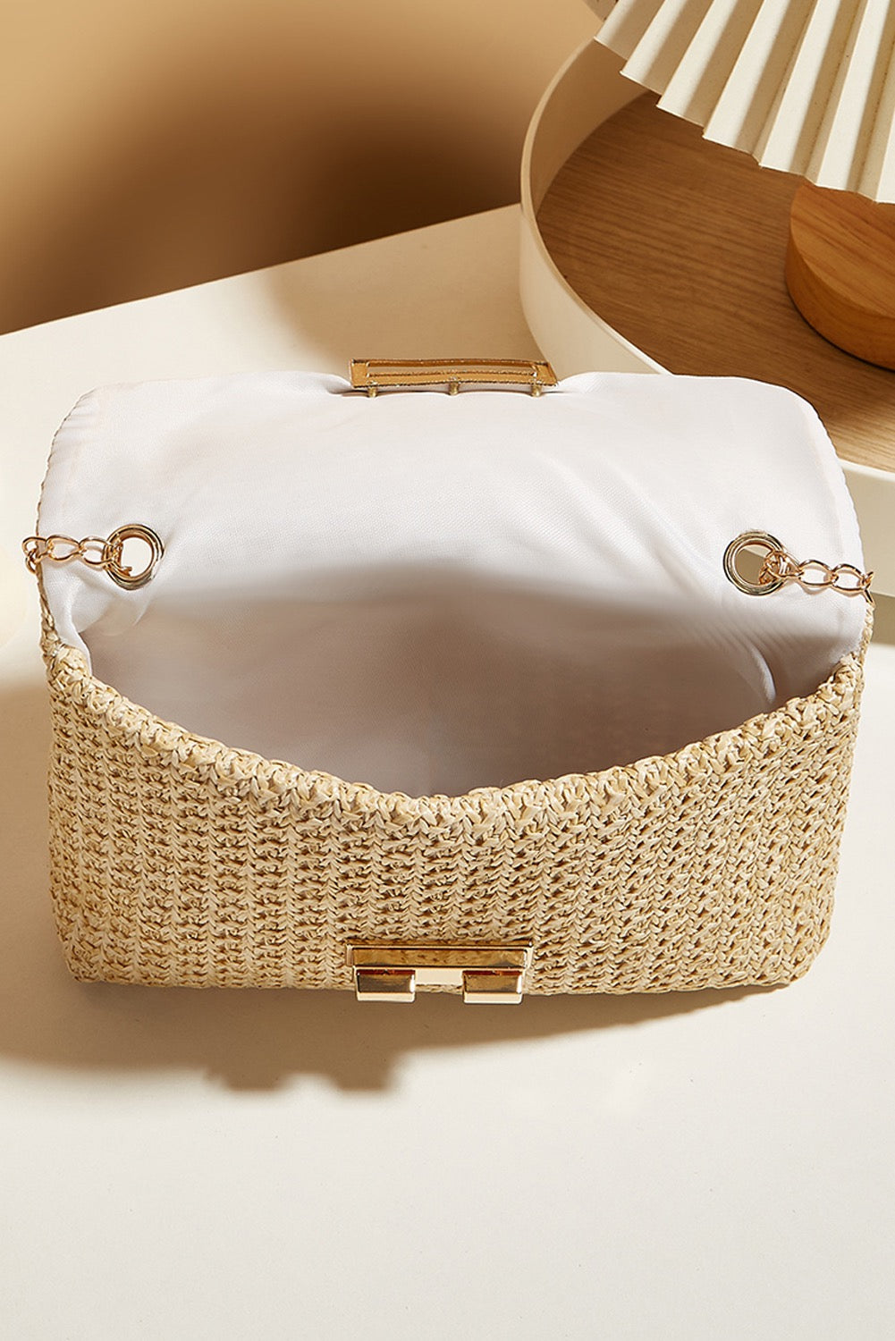 Tan Woven Clutch RTS