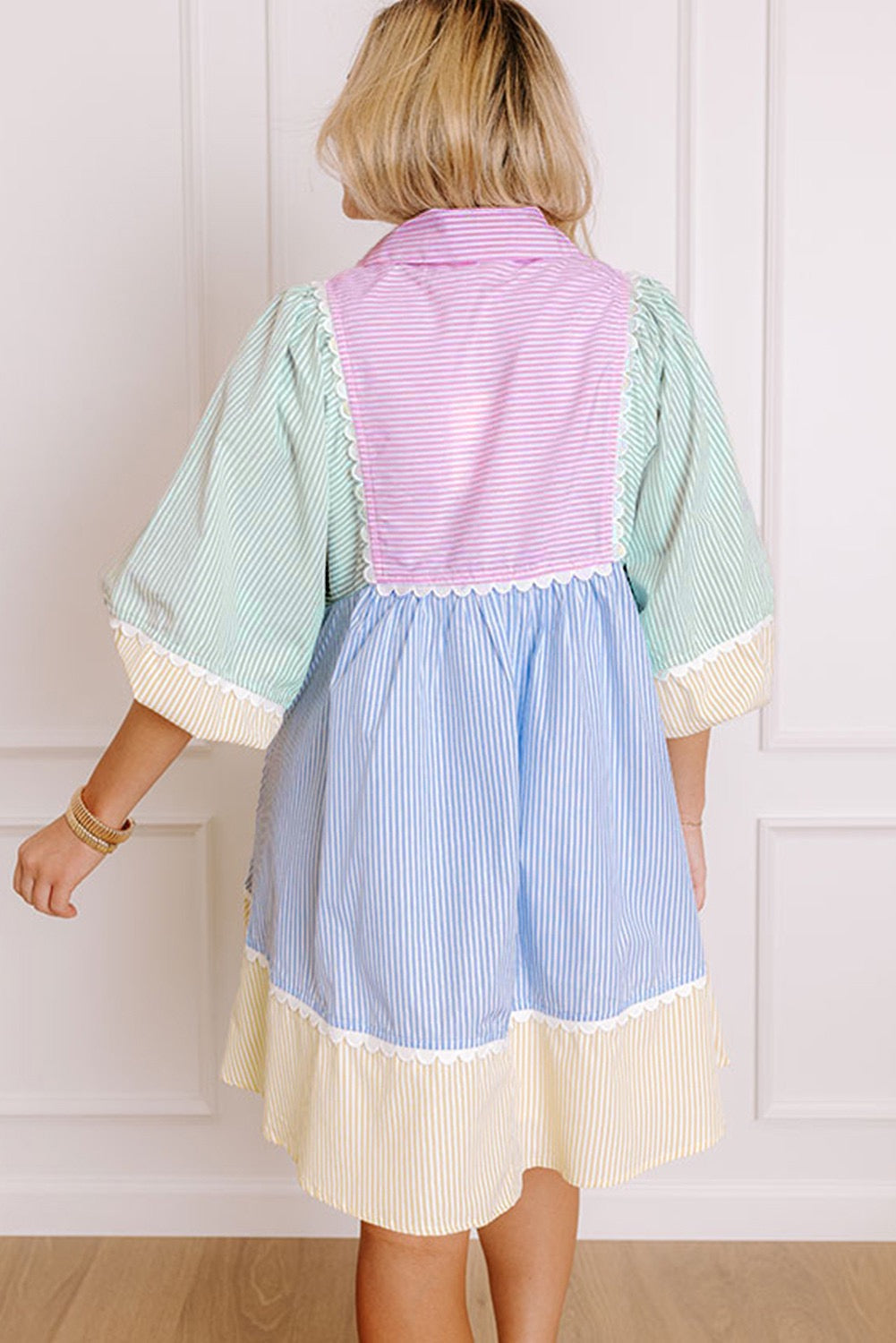 Pastel Striped Dress RTS