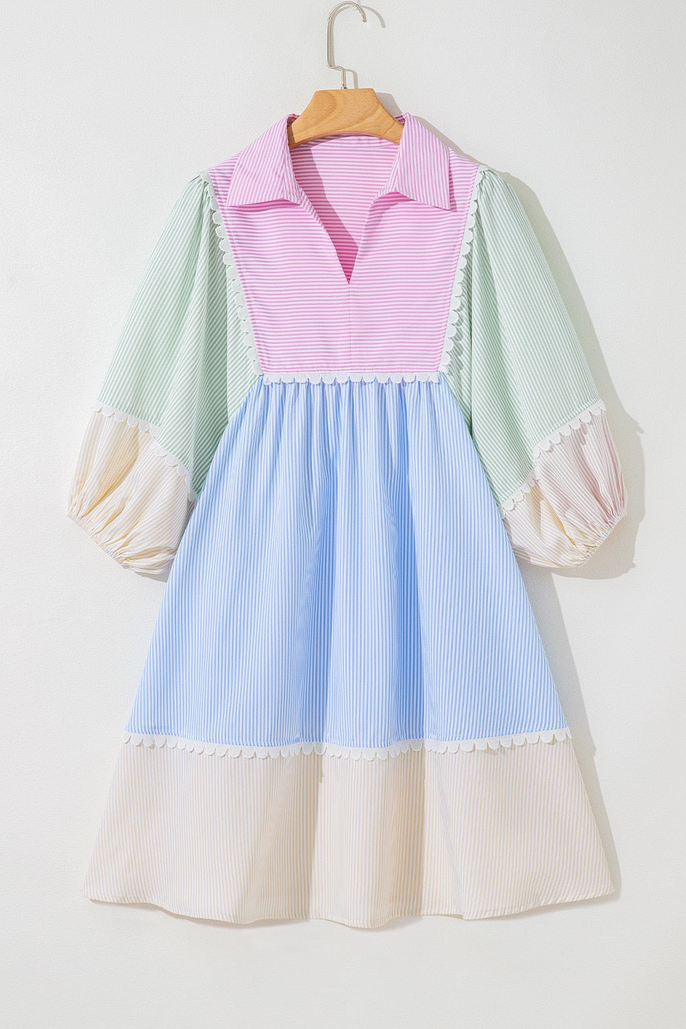 Pastel Striped Dress RTS