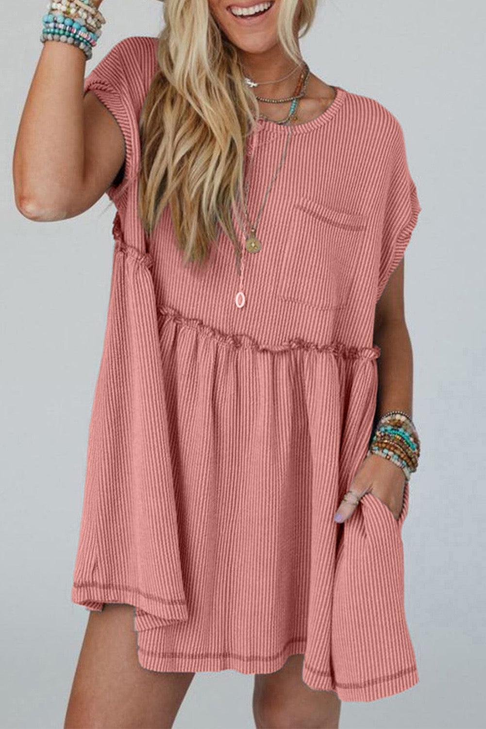 Dusty Pink Pocket Dress LT