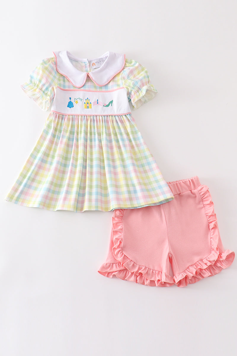 Castle princess embroidery girl set