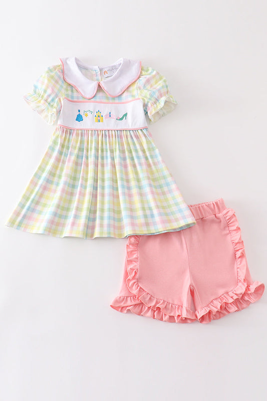 Castle princess embroidery girl set