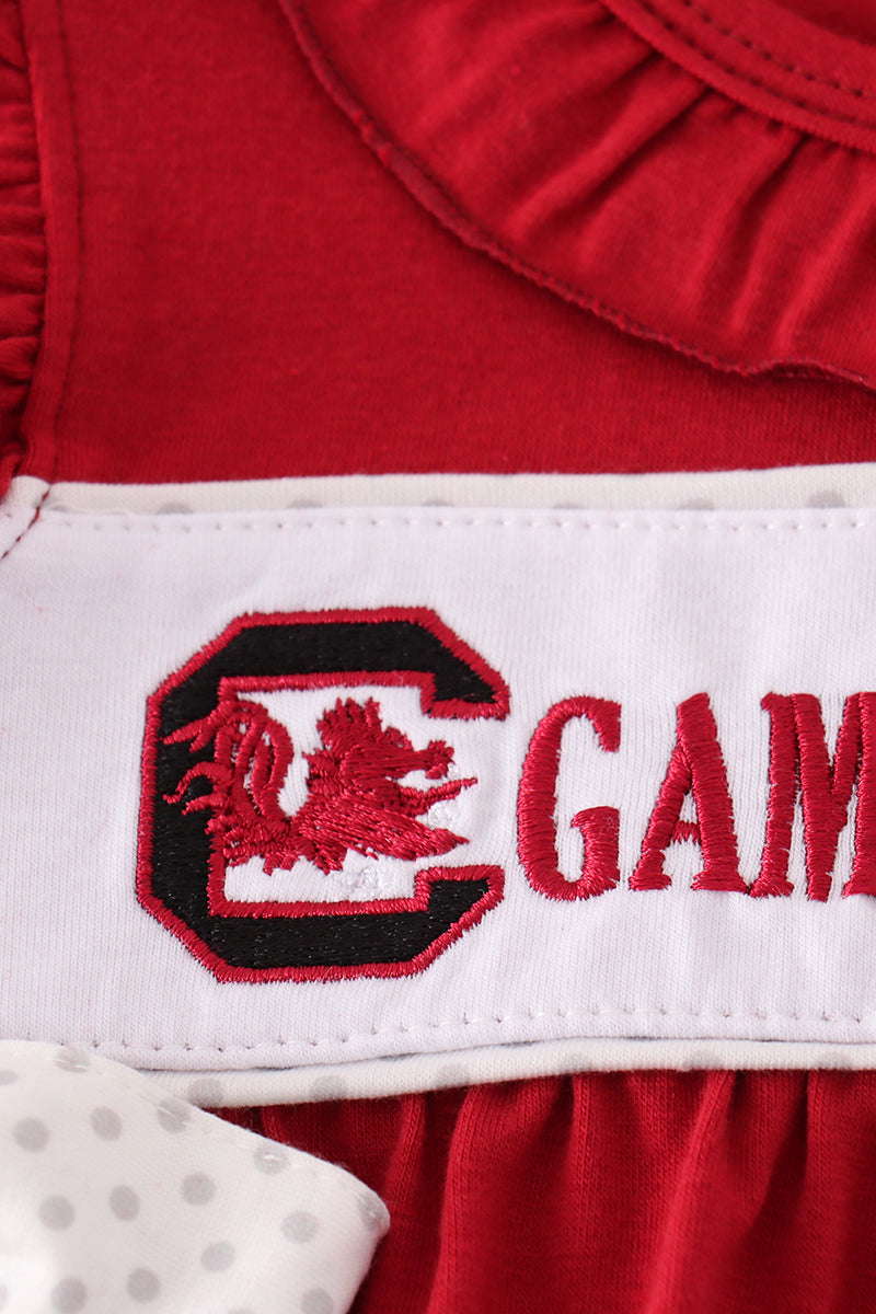 South Carolina Gamecocks embroidery ruffle bubble