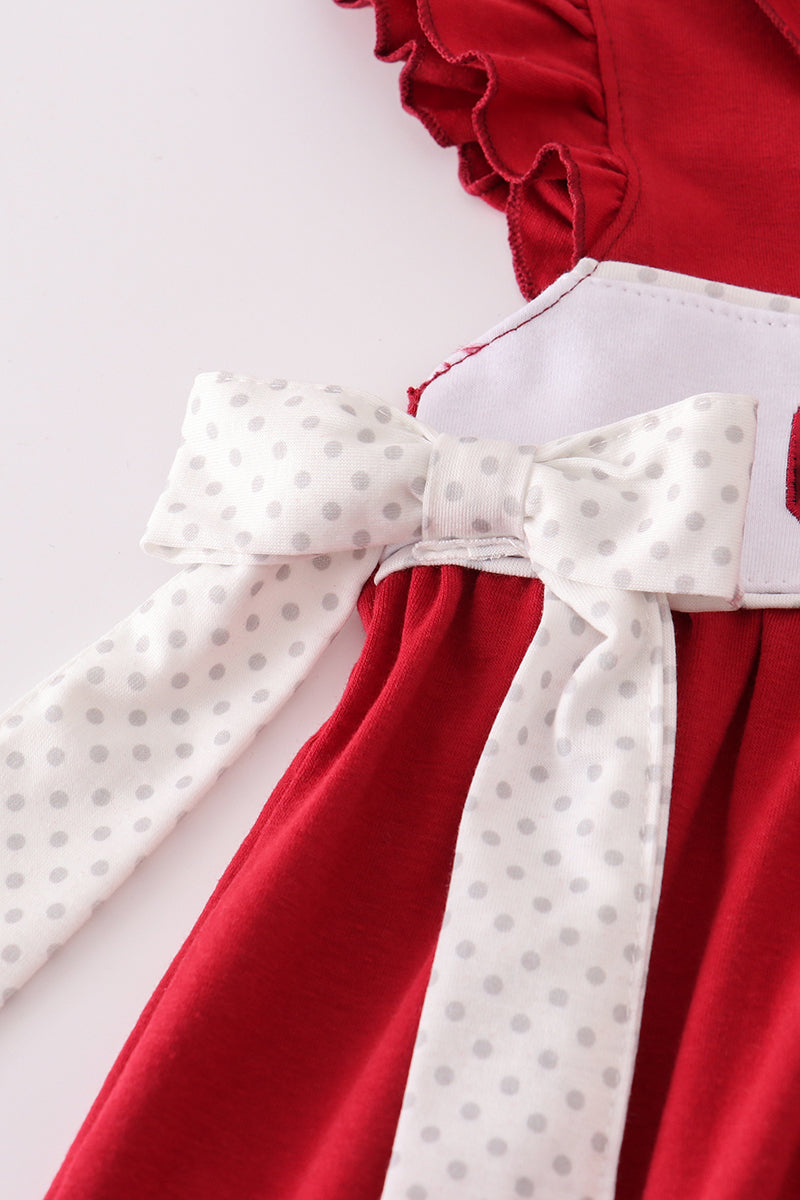 South Carolina Gamecocks embroidery ruffle dress