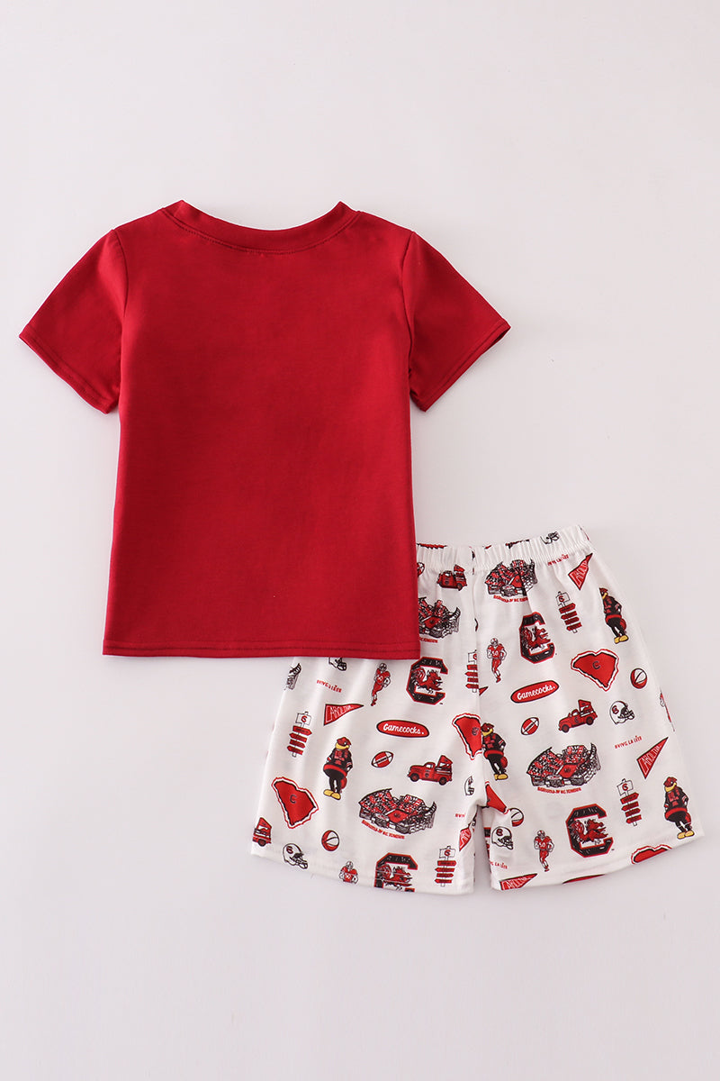 South Carolina Gamecocks embroidery shorts set