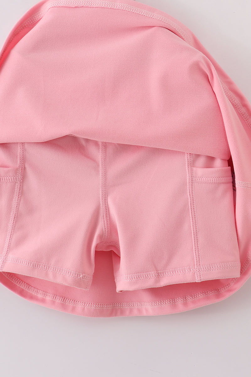 Pink active skorts