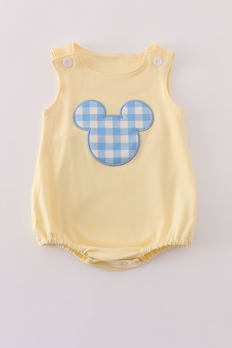 Yellow character applique bubble