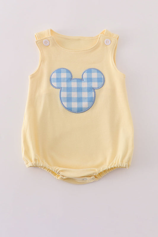 Yellow character applique bubble