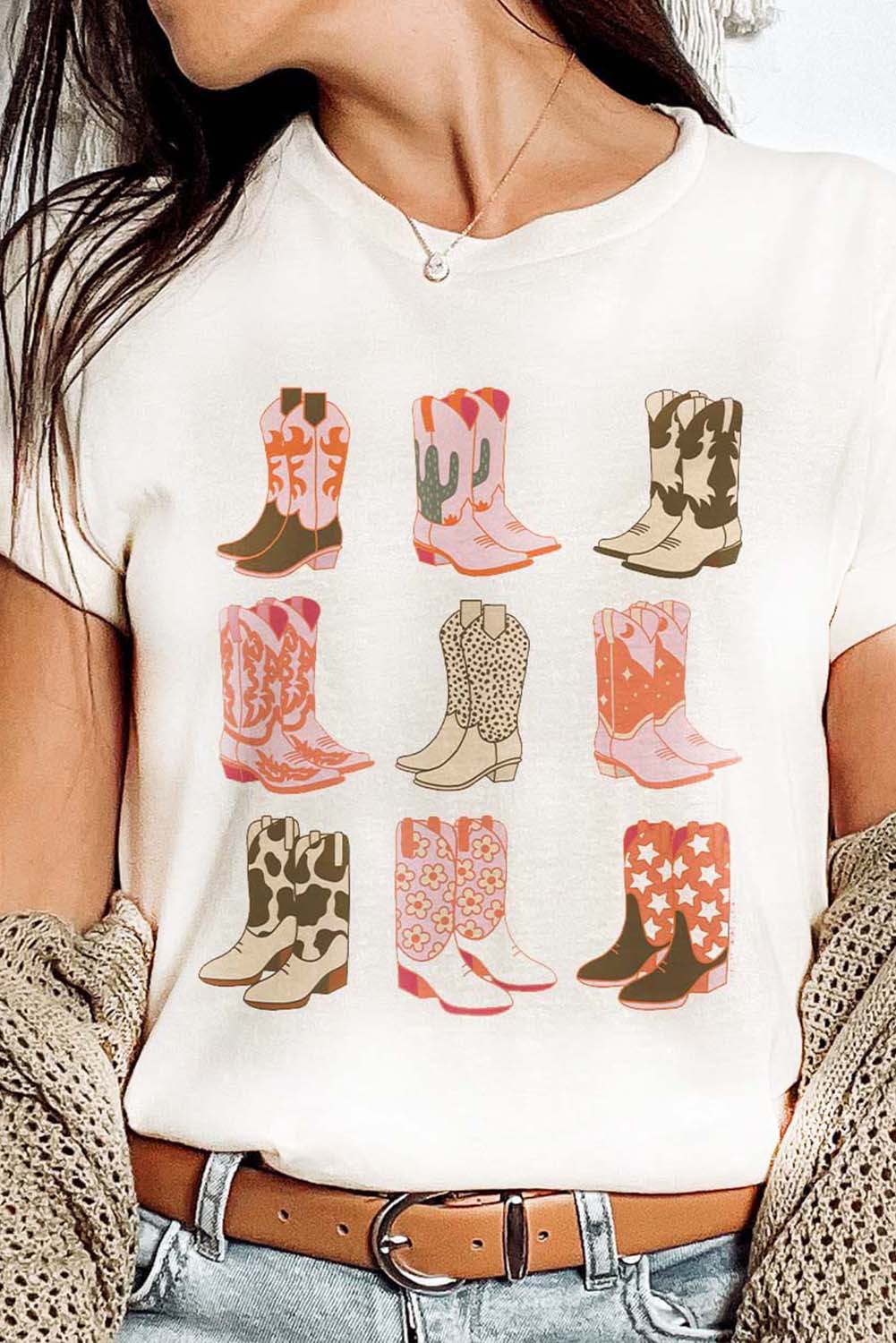 White Western Boot Graphic RTS